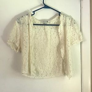 Forever 21 off-white lace top - Size M